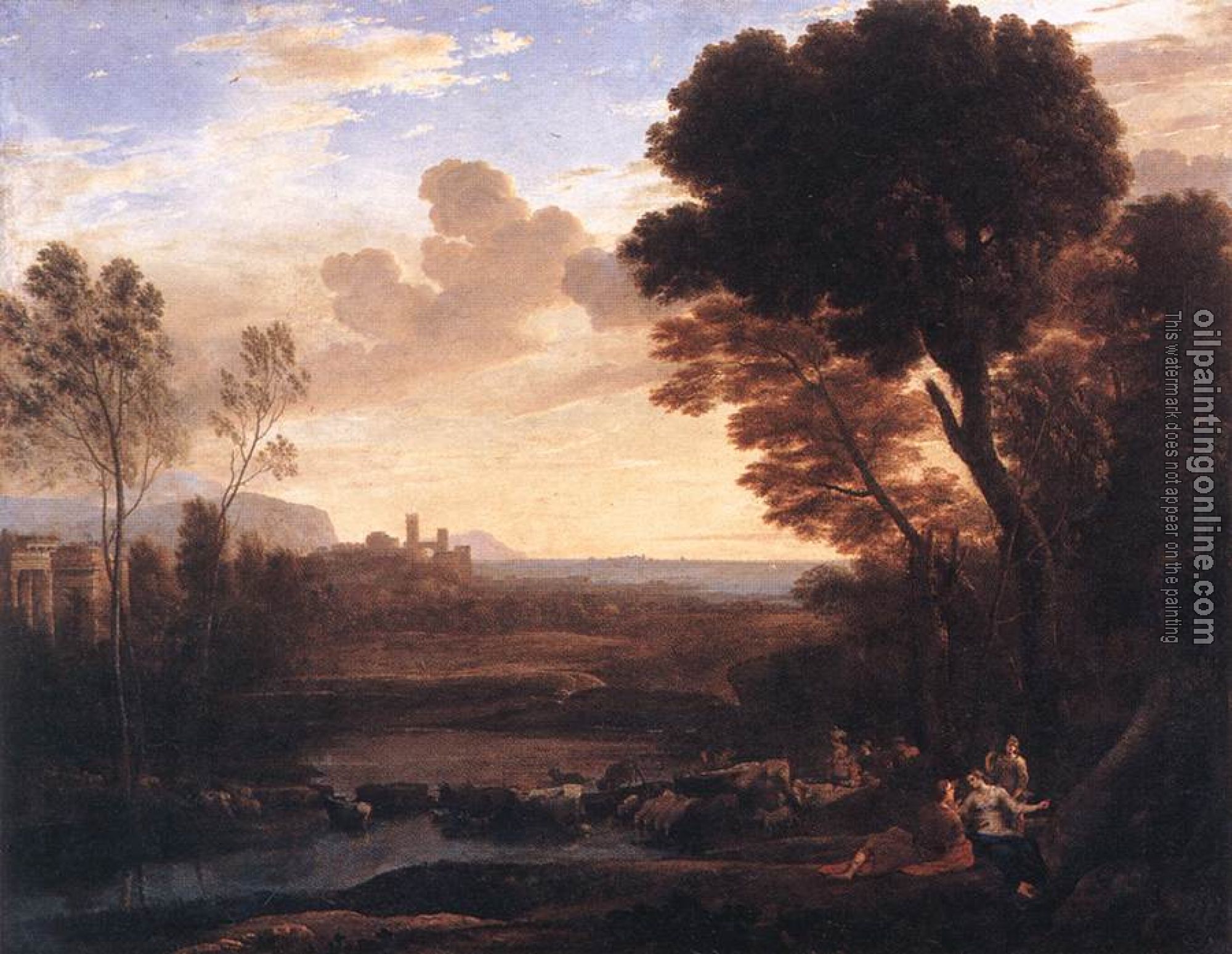 Lorrain, Claude - Landscape with Paris and Oenone